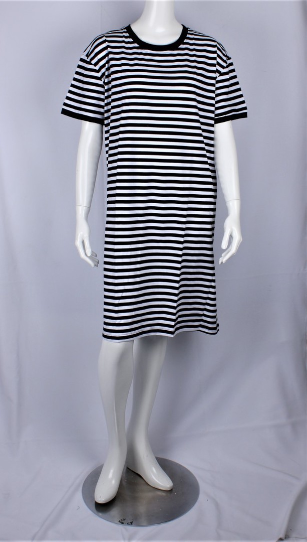 Alice & Lily striped dress  T- Shirt  cotton black/white STYLE : AL/DRESSTRIPE/BW image 0